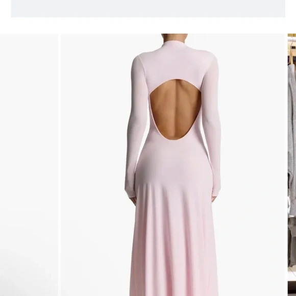 Naked Wardrobe Baby Pink Open Back Maxi Dress | NWT | Size M 💗 - Picture 5 of 7